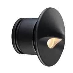 FX PO Wall Light Round Luxor 1LEDBlack | POZD1LEDRDFB