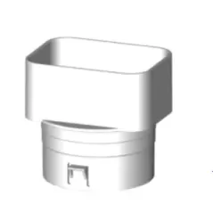 Centered Downspout Adapter 3" X 4" X 4" | 1872AN