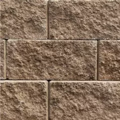 ROCKWOOD PREMIER 9 RETAINING WALL BROWN 40/ PALLET 8" X 18" X 9"