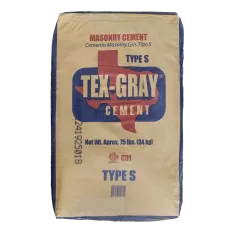 Tex-Gray Cement Masonry Type S, 75 lbs. / bag, 40 bags / pallet