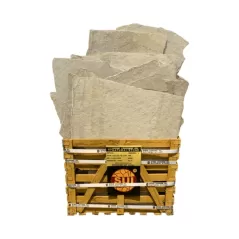 EASED EDGE 1LS ANTIQUE YELLOW 1 LONG SIDE EASED EDGE ANTIQUE YELLOW (LIMESTONE–TUMBLED) 14" X 24" X 2"