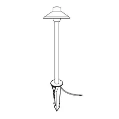 Alliance Area Light Hat, Brass | PAL105-BLK-LED