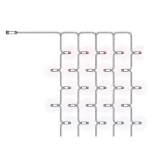 LED Works Rgb Capsule Curtain, Black Wire | TW-PLC-CU-CA-05X50STP-B