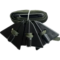 TREE FROG ABOVE GROUND ANCHOR KIT - BLK 4 CALIPER, RECYCLED PLASTIC ANCHORS, BLACK 4" | PRO40B