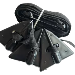 TREE FROG ABOVE GROUND ANCHOR KIT - BLK 4 CALIPER, RECYCLED PLASTIC ANCHORS, BLACK 4" | PRO40B