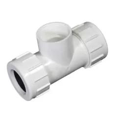 Sch 40 PVC Compression Tee 3/4" Compression x FPT Flo Control | CPT-0750-T