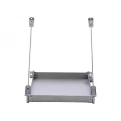Wall Mounted Water Heater Platform, 24" L X 24" W X 4" H Galvanized Steel Hung Equipment, Drain | 30-SWHP-WM