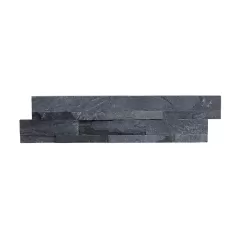Stacked Stone Flats Titanium Titanium Quartzite Broken Face Flats - 6 Ea (6 Sf) Per Bundle / 288 Ea (Sf) Per Pallet 6" X 24" | TITANIUM BROKENFACE FLATS