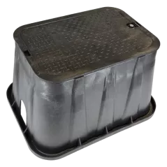 NDS Pro-Spec Rectangular Valve Box, Black, 19" x 14" | 313BCBRBLK