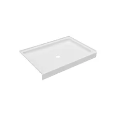 Center Drain Shower Pan, Alcove, White | FF03448MD.010