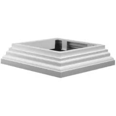 Square Classic, New England Post Base, (L) 4" x (H) 1.43" | A-44TR-W