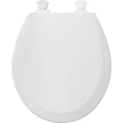 Wood Closet Toilet Seat, Plastic White, Cover | 7B500EC000