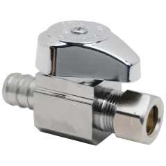 1-Piece Straight Stop Brass 1/2" x 3/8" PEX Barb x Compression | G2BRPX14X C