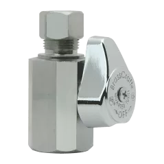 1-Piece Straight Stop Brass 1/2" x 3/8" FIP x Compression | G2R12X C