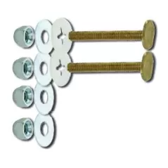 Brass-Plated Bolt Set, Closet, 1/4 x 2-1/4 | 40027