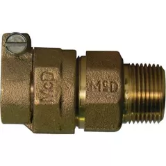 Straight Coupler 1-1/4", Lead Free Brass, PEP COMP X MNPT | 5131-009