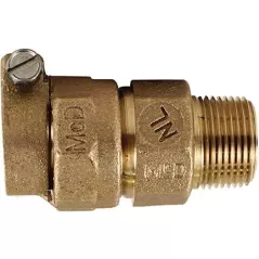 Straight Coupler 1-1/4", Lead Free Brass, CTS COMP X MNPT | 5141-155