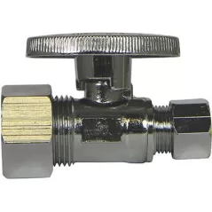 Straight Stop Valve 5/8" x 3/8" Lead Free Brass, Quarter Turn Compression x Compression 72080C | 5421-231