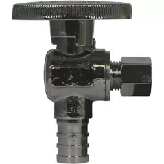 Angle Stop 1/2" x 1/4" lead Free Brass, PEX x OD Quarter Turn | 5421-295