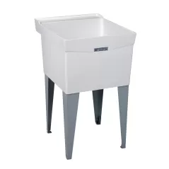 URASTONE UTILATUB Floor Mount Laundry Tub, Fiberglass Fl Mtd Tray, Durastone | 18F