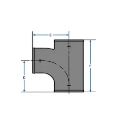 Sanitary Tee, 2" No-Hub Ductile Iron | 7579