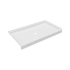Center Drain Shower Pan, Alcove, White | FF03460MD.010
