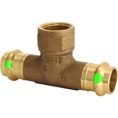 Tee, 1" x 1" x 1/2" Press x Press x FPT Copper ProPress | 79760