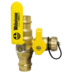 Webstone Ball Valve Pro-Connect Press Drain Brass 1-1/4" Full Port Forged | 80615W