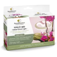 SunBlaster Halo 360 LED Plant Light, w/ USB Adaptor and Timer