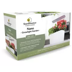 SunBlaster Nano Growlight Garden, w/ LED Grow Light, Timer and Adapter