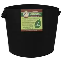 Gro Pro Premium Round Fabric Pot w/ Handles 7 Gallon - Black (84/Cs)