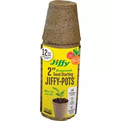 Jiffy 12pk 2" Round Peat Pots