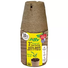 Jiffy 10pk 3" Round Peat Pots Retail Pack