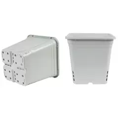 SunPack 12"x12" Square Pot, White 12" Tall