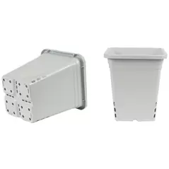 SunPack 9"x9" Square Pot, White 10" Tall