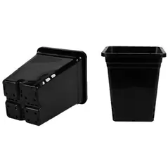 SunPack 9"x9" Square Pot, Black 10" Tall