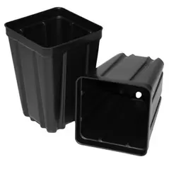 T. O. Plastics Square Vacuum Deep 355 Nursery Pot Black 450 Per Case 40 Cases Per Pallet 700035C 03.55