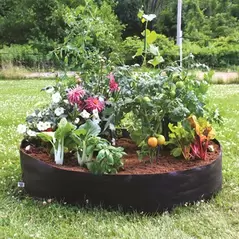 Smart Pot 50" Round Raised Bed Black