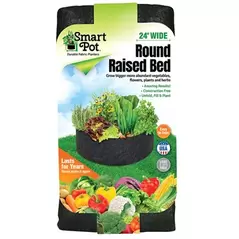 Smart Pot 24" Round Raised Bed Black