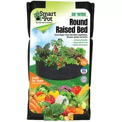 Smart Pot 36" Round Raised Bed Black