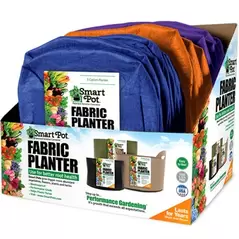 Smart Pot 12pc Colors 5gal Multi Purpose Large (4 Each Berry Blue, Violet & Mandarin Orange)