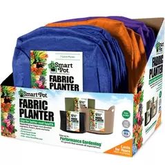Smart Pot 12pc Colors 7gal Salad & Herb Grower (4 Each Berry Blue, Violet & Mandarin Orange)