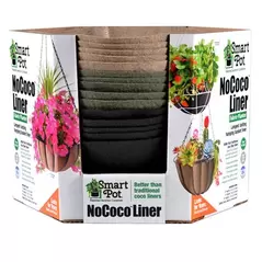 Smart Pot NoCoco 15pc Hanging Basket Liner 12" Asst