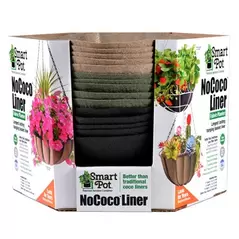Smart Pot NoCoco 12pc Hanging Basket Liner 16" Asst