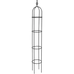 AGW 72" Tall Obelisk with Split Twist Black