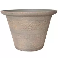 GROWER SELECT ENVIROBLEND 16IN TUMBLED SCROLL PLANTER EARTH 12/CS