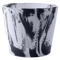 Gardener Select 16" Mixed Stone White and Black Planter