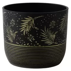 Gardener Select 11.8"x9.8" Mixed Stone Black Planter