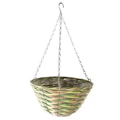 Gardener Select 12" Plastic Round Hanging Basket Tan/Light Green/Green 24/CS