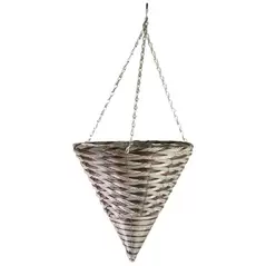 Gardener Select 14" Cone Mix Color Plastic Hanging Basket w/ Chain Hanger 20/CS